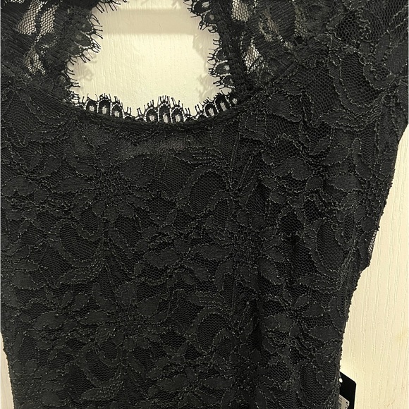 Macys Jump Apparel Black Lace Details Midi Dress - Picture 2 of 5